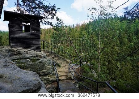 Beautiful Wooden Hut On The Hermannseck Near Hinterhermsdorf, Germany