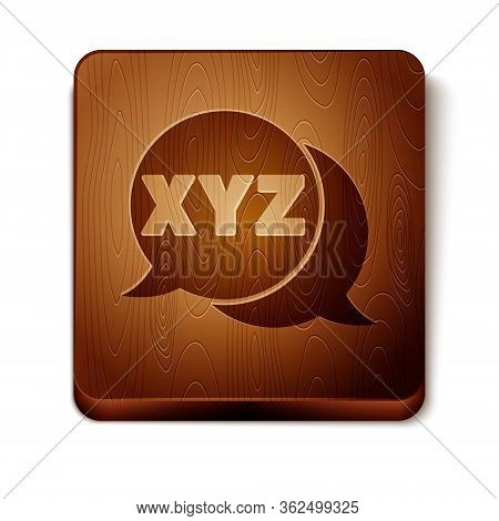 Brown Xyz Coordinate System Icon Isolated On White Background. Xyz Axis For Graph Statistics Display