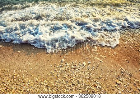 Weaves On Seashore On Beautiful Beach Of Gradac In Makarska Riviera. Location: Gradac, Makarska Rivi