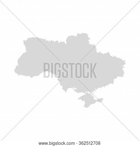 Ukraine Vector Map Design. Ukraine Country Region Shape Map Kiev Isolated Border.