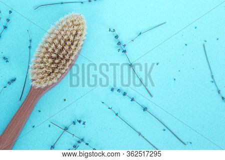 The Concept Of Zero Waste. Bamboo Massage Brush