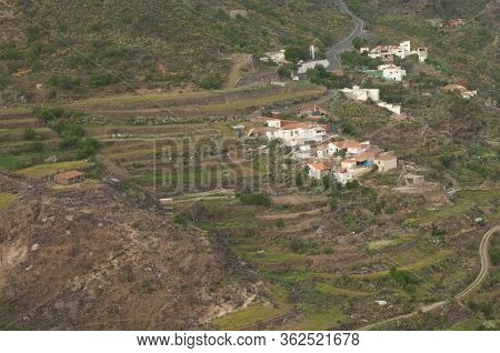 Village Of El Juncal In The Nublo Rural Park.