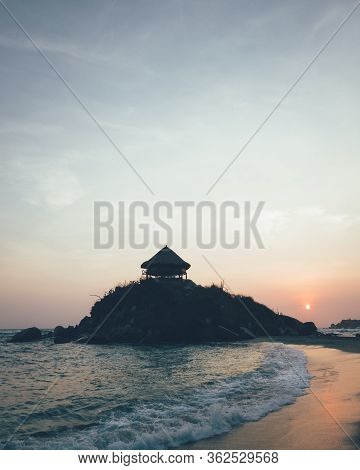 Sunset At Cape San Juan Beach At Tayrona National Park