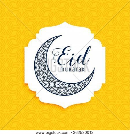 Cresent Decorative Eid Mubarak Moon Vector Design Illustration