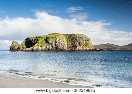 Isle Of Canna In Scotland Is The Westernmost Of The Small Isles Archipelago, In The Scottish Inner H