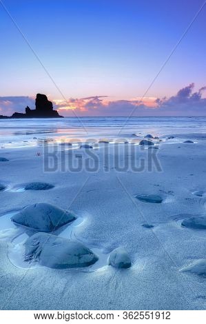 Sunset At Talisker Bay On The Isle Of Skye
