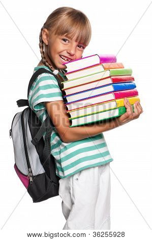 Menina com livros