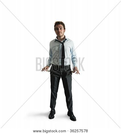 Zakenman zonder geld