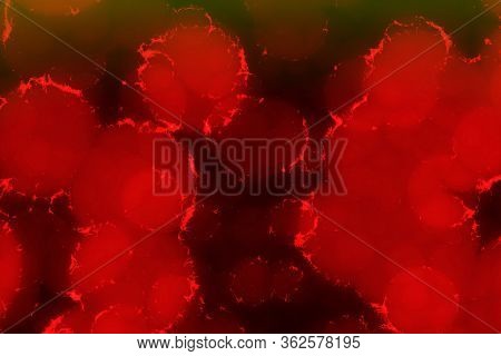 Beautiful Artistic Red Big Amount Of Organic Cells Computer Art Texture Background Illustration