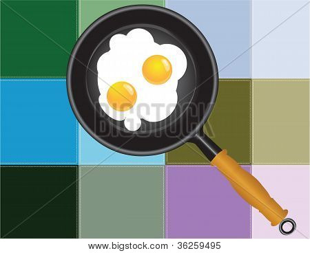 Farbige Quadrate Paste mit Rührei