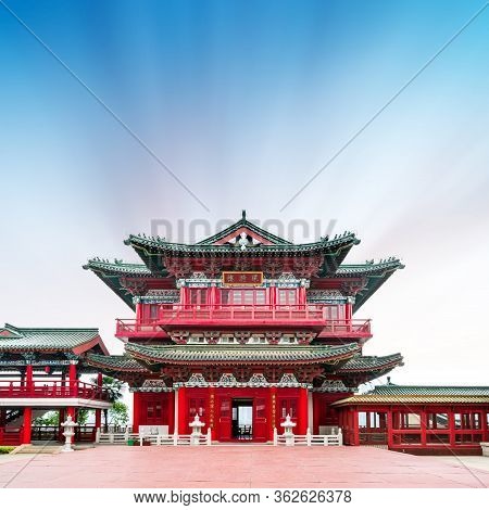 Tengwang Pavilion Ancient Buildings, 1400 Years Ago, Nanchang, China.translation: