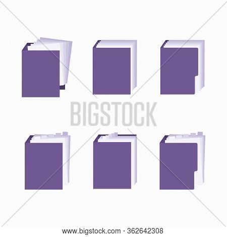Folder For Documents. Office Paper Documents And File Folders.