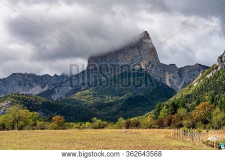 Mont Aiguille Near Clelles In The French Vercors Mountains In France, Europe