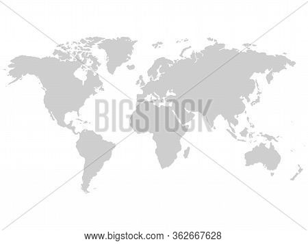 Stock Vector World Map Vector Isolated On White Background Flat Earth ...