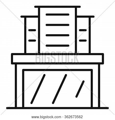 Exhibition Center Showroom Icon. Outline Exhibition Center Showroom Vector Icon For Web Design Isola