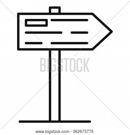 Exhibition Center Sign Board Icon. Outline Exhibition Center Sign Board Vector Icon For Web Design I