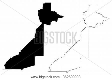 Fulton County, Georgia (u.s. County, United States Of America,usa, U.s., Us) Map Vector Illustration