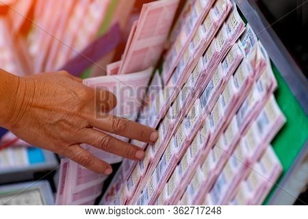 Focus Hand Choose Thai Lottery Shoot At Kham Chanod Udon Thani, Thailand