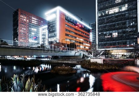 A Street Built Along The River, The Famous Water Street, Ningbo, China.