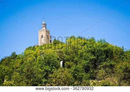 View With The Famous Sightseeing Tsarevets Fortress, Veliko Tarnovo, Bulgaria.