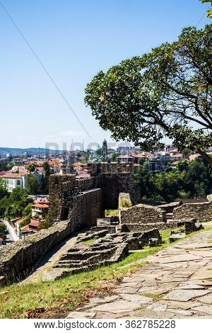 Veliko Tarnovo, Bulgaria - August 31, 2019: Beautiful View Of Veliko Tarnovo Town And The Tsarevets 
