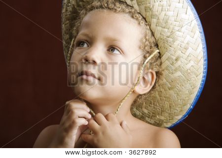 Little Boy Straw Hat Image & Photo (Free Trial) | Bigstock