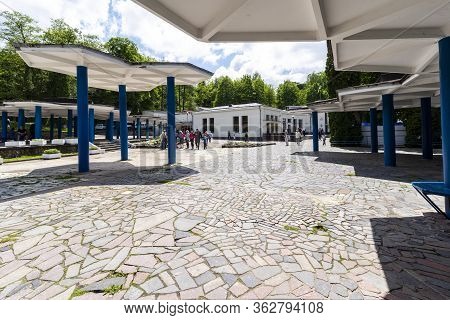 Truskavets, Lviv Region, Ukraine, May 24, 2019, Mineral Water Pump Room In The City