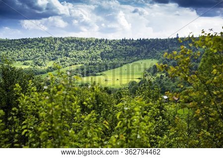 Urich Village,  Lviv Region, Ukraine, May 26, 2019, Museum Tustan Fortress, Truskavets,