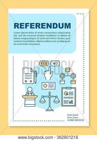 Referendum Brochure Template Layout. Electioneering. Holding Elections. Flyer, Booklet, Leaflet Prin