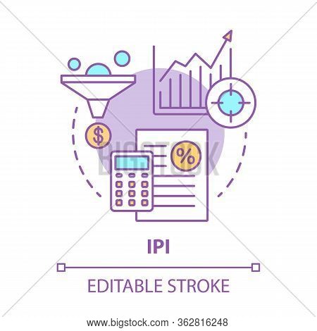 Ipi Concept Icon. Industrial Production Index Idea Thin Line Illustration. Economic Manufacture Indi