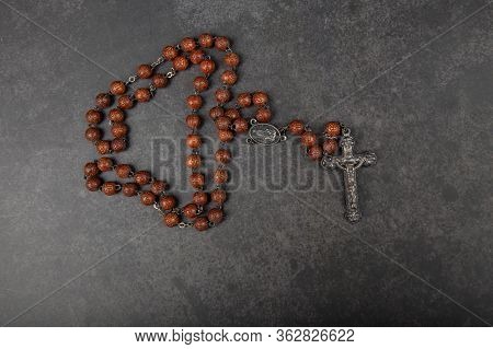 Catholic Rosary Beadsreligious Neckless Symbol -religion Concept