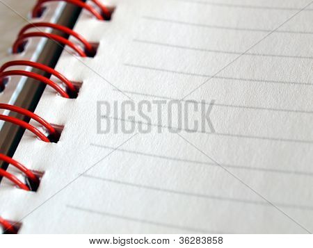 Blank notebook page