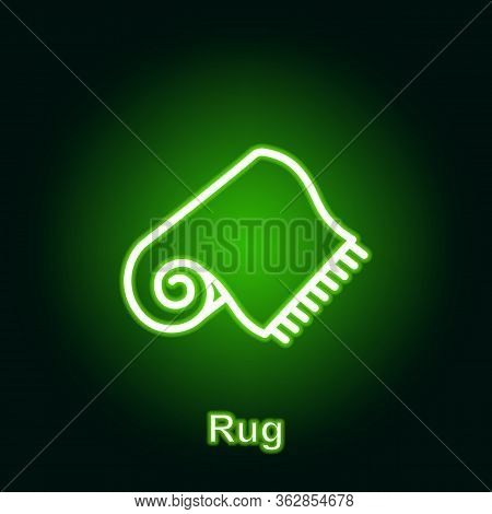Ramadan Rug Outline Neon Icon. Element Of Ramadan Day Illustration Icon. Signs And Symbols Can Be Us