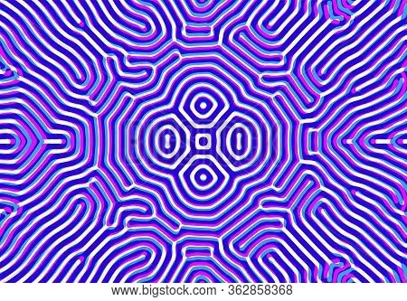 Abstract Background With Optical Illusion Generative Pattern And Vibrant Fluid Psychedelic Colors