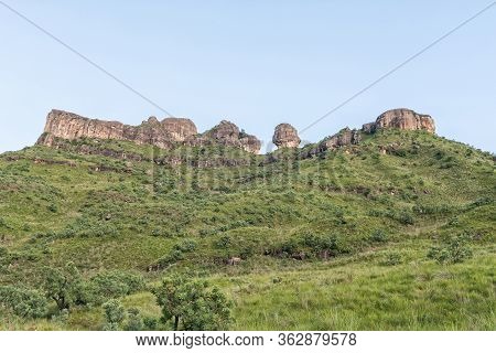 View From The Tugela Gorge Hiking Trail Towards The West. The Policemans Helmet Is Visible