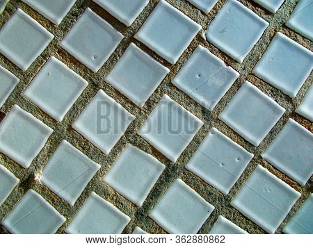Decorative Ceramic Tiles On The Wall Of The Building
Background For Web Design.