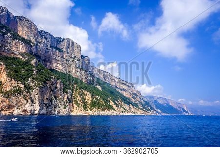 Cala Goloritze Beach In The Golf Of Orosei, Sardinia, Italy