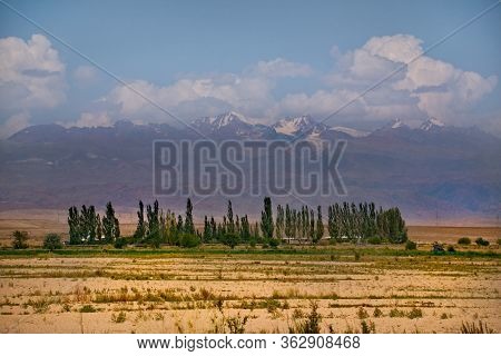 Kyrgyzstan. Kungei-alatau Mountain Range On The Northern Coast Of Lake Issyk-kul.