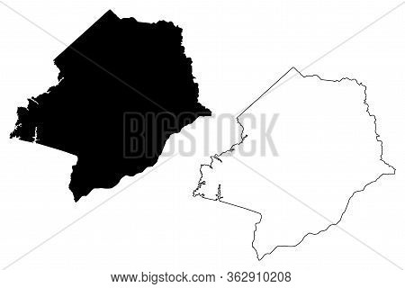 Hancock County, Georgia (u.s. County, United States Of America,usa, U.s., Us) Map Vector Illustratio