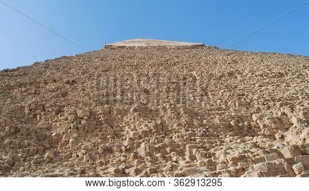 The Building Blocks Of The Pyramid Of Kefren In Cairo, Giza. Egypt