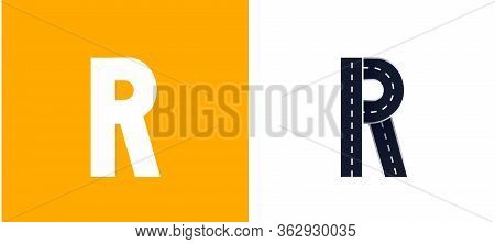 Letter R Road Font Vector Photo Free Trial Bigstock