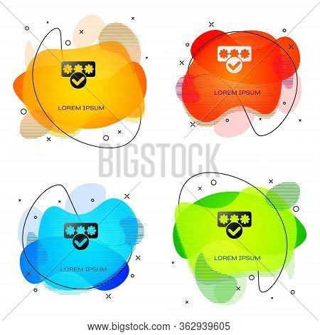 Black Password Protection And Safety Access Icon Isolated On White Background. Security, Safety, Pro
