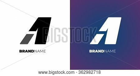 Letter A1 Or 1a Simple Logo Design Concept. Corporate Identity Template Sign Vector Eps Illustration