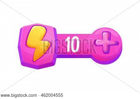 Jelly, Fantasy Interface Template Game Menu Life With Heart Shape Button In Cartoon Style Isolated O