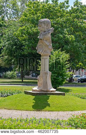 Szeged, Hungary - June 16, 2021: Statue Of Klebelsberg Kuno Politician Landmark At Szechenyi Park In