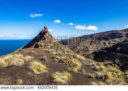Dedo De Dios, The Finger Of God, Rock Formation On The Coast Of Agaete, Roque Guayedra, Gran Canaria
