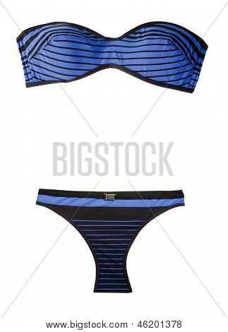 Bandeau stribet Indigo Bikini
