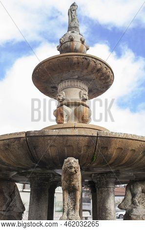 Saint Roch Fountain. Piornal, Caceres, Extremadura, Spain