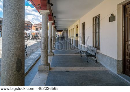 Navalcarnero, Spain - September 20, 2021: Main Square (called Plaza De Segovia) In The Town Of Naval
