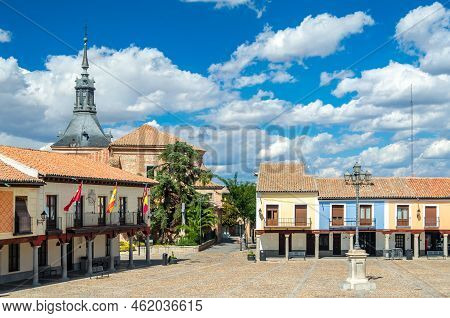 Main Square In The Town Of Navalcarnero, Community Of Madrid, Spain
